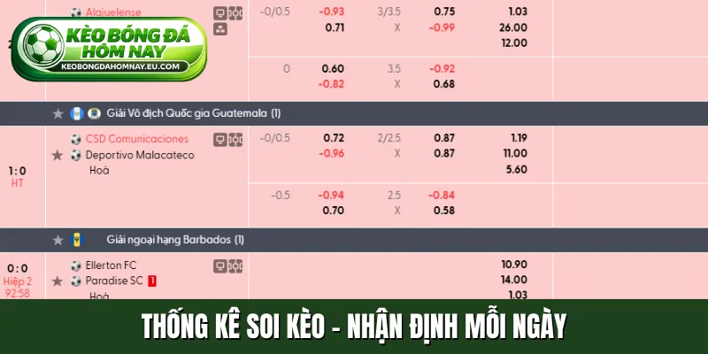 Thống kê soi kèo - nhận định mỗi ngày