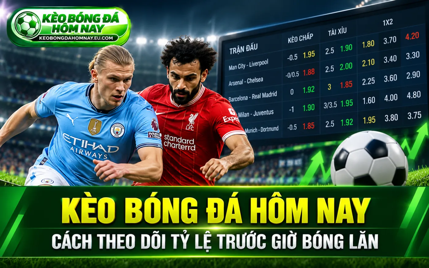 Kèo bóng đá hôm nay - Cách theo dõi tỷ lệ trước giờ bóng lăn